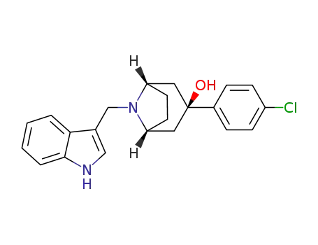 endo-8-(1H-indol-3-ylmethyl)-3-(4-chlorophenyl)-8-azabicyclo[3.2.1]octan-3-ol