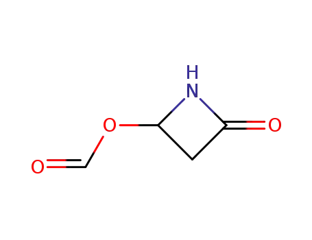 Molecular Structure of 195392-60-0 (2-Azetidinone, 4-(formyloxy)-)