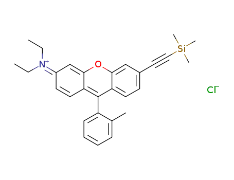 N-ethyl-N-(9-o-tolyl-6-(2-(trimethylsilyl)ethynyl)-3H-xanthen-3-ylidene)ethanaminium chloride