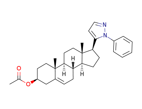 Androst-5-en-3b-ol, 17b-(1-phenylpyrazol-5-yl)-, acetate(ester) (8CI) cas  10163-93-6