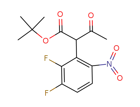 Molecular Structure of 1022112-25-9 (tert-butyl 2-(2,3-difluoro-6-nitrophenyl)-3-oxobutanoate)