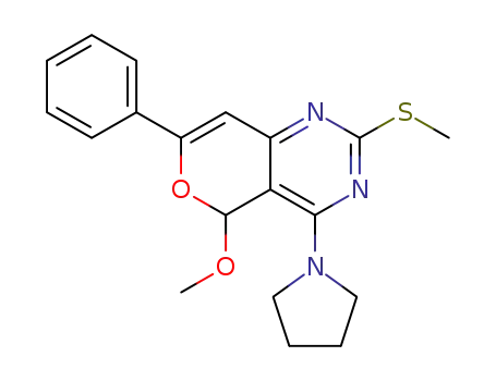 5-methoxy-2-methylthio-4-pyrrolidin-1-yl-7-phenyl-5H-pyrano[4,3-d]pyrimidine