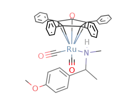 Molecular Structure of 916165-93-0 ([2,3,4,5-Ph4(η4-C4CO)Ru(CO)2NH(Me)(CH(4-MeO-Ph)CH3)])