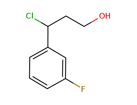 Molecular Structure of 897918-79-5 (3-chloro-3-(3-fluorophenyl)propan-1-ol)