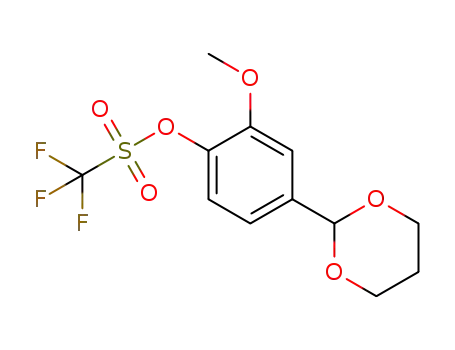 trifluoromethanesulfonic acid 4-(1,3-dioxan-2-yl)-2-methoxyphenyl ester