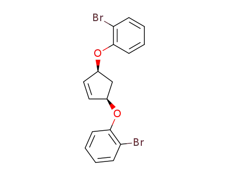 Molecular Structure of 84598-97-0 (Benzene, 1,1'-[4-cyclopentene-1,3-diylbis(oxy)]bis[2-bromo-, cis-)