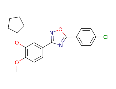 5-(4-chlorophenyl)-3-(3-(cyclopentyloxy)-4-methoxyphenyl)-1,2,4-oxadiazole
