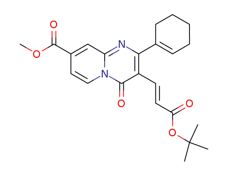 4H-Pyrido[1,2-a]pyrimidine-8-carboxylic acid,
2-(1-cyclohexen-1-yl)-3-[(1E)-3-(1,1-dimethylethoxy)-3-oxo-1-propenyl]-
4-oxo-, methyl ester