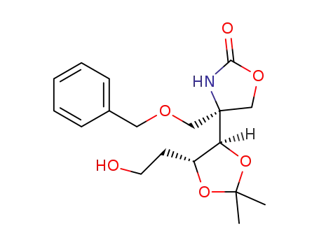(4S,4'R,5'R)-4-benzyloxymethyl-4-(5'-(2''-hydroxyethyl)-2',2'-dimethyl-[1',3']dioxolan-4'-yl)oxazolidin-2-one