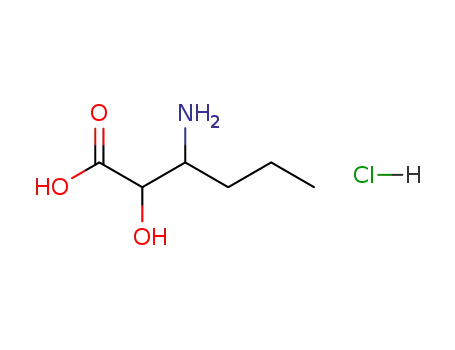 Molecular Structure of 875628-48-1 (Hexanoic acid, 3-amino-2-hydroxy-, hydrochloride)