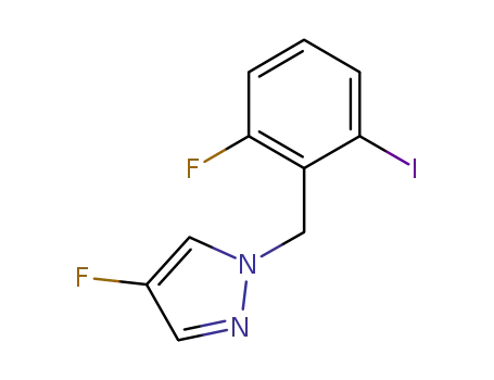 Molecular Structure of 1231747-27-5 (C<sub>10</sub>H<sub>7</sub>F<sub>2</sub>IN<sub>2</sub>)
