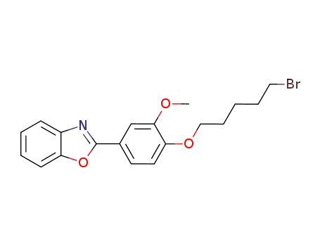 Molecular Structure of 1236771-72-4 (2-[4-(5-bromopentyloxy)-3-methoxyphenyl]-1,3-benzoxazole)