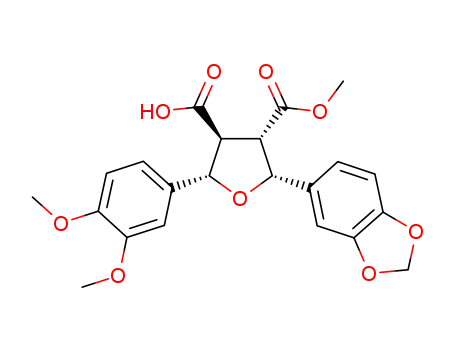 (2S,3S,4S,5R)-5-(benzo[d][1,3]dioxol-5-yl)-2-(3,4-dimethoxyphenyl)-4-(methoxycarbonyl)tetrahydrofuran-3-carboxylic acid