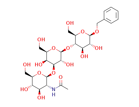 Molecular Structure of 1187309-96-1 (GlcNAcβ1,3Galβ1,4Glcβ-OBn)
