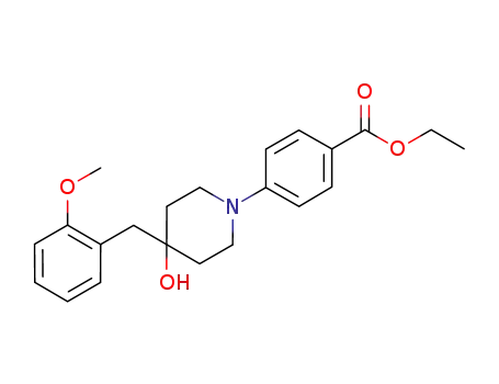 Benzoic acid, 4-[4-hydroxy-4-[(2-methoxyphenyl)methyl]-1-piperidinyl]-,
ethyl ester