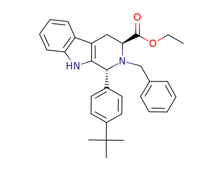 trans-2-benzyl-1-(4-tert-butyl-phenyl)-1,2,3,4-tetrahydro-9H-β-carboline-3-carboxylic acid ethyl ester