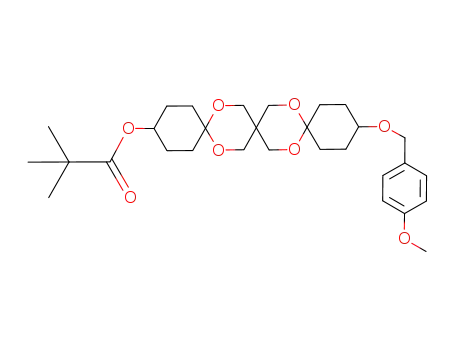 15-[(4-methoxybenzyl)oxy]-7,11,18,21-tetraoxatrispiro[5.2.2.5.2.2]henicos-3-yl pivalate