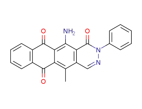 Molecular Structure of 923557-23-7 (12-amino-5-methyl-2-phenylnaphtho[2,3-g]phthalazine-1,6,11(2H)-trione)