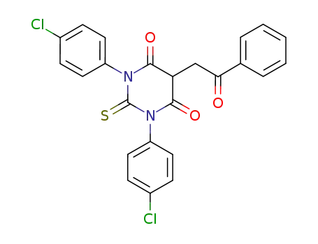 1,3-bis-(4-chloro-phenyl)-5-(2-oxo-2-phenyl-ethyl)-2-thioxo-dihydro-pyrimidine-4,6-dione