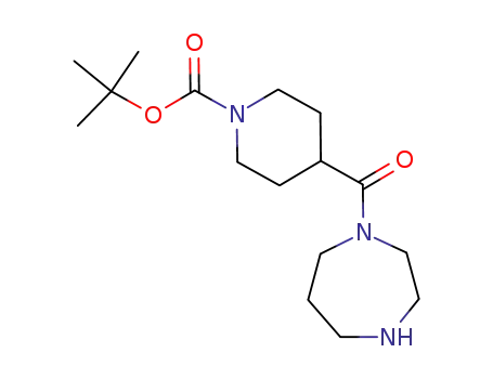 Molecular Structure of 799557-68-9 (1-Piperidinecarboxylic acid,
4-[(hexahydro-1H-1,4-diazepin-1-yl)carbonyl]-, 1,1-dimethylethyl ester)