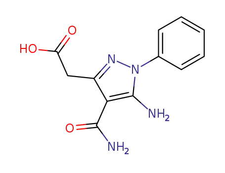 2-(5-amino-4-carbamoyl-1-phenyl-1H-pyrazol-3-yl)acetic acid