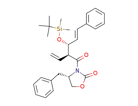 (S)-4-Benzyl-3-[(E)-(2S,3R)-3-(tert-butyl-dimethyl-silanyloxy)-5-phenyl-2-vinyl-pent-4-enoyl]-oxazolidin-2-one