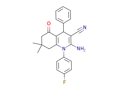 2-amino-7,7-dimethyl-1-(4-fluorophenyl)-1,4,5,6,7,8-hexahydro-4-phenyl-5-oxo-quinoline-3-carbonitrile