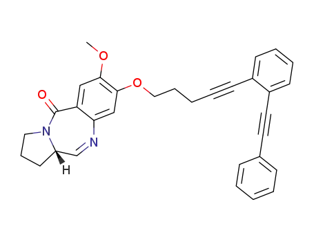 7-methoxy-8-[5-(2-phenylethynyl-phenyl)-pent-4-ynyloxy]-1,2,3,11a-tetrahydro-benzo[e]pyrrolo[1,2-a][1,4]diazepin-5-one