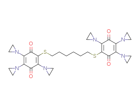 2,2'-[hexane-1,6-diylbis(thio)]bis[3,5,6-tris(aziridin-1-yl)benzo-1,4-quinone]