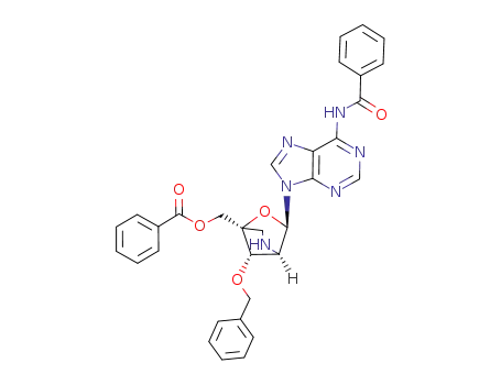 benzoic acid 3-(6-benzoylamino-purin-9-yl)-7-benzyloxy-2-oxa-5-aza-bicyclo[2.2.1]hept-1-ylmethyl ester