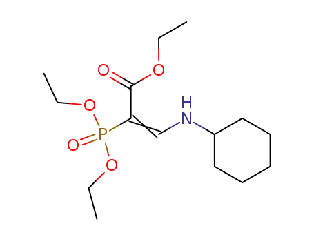 Molecular Structure of 24654-86-2 ((Z)-3-Cyclohexylamino-2-(diethoxy-phosphoryl)-acrylic acid ethyl ester)