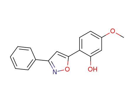 Molecular Structure of 1186130-66-4 (5-methoxy-2-(3-phenylisoxazol-5-yl)phenol)