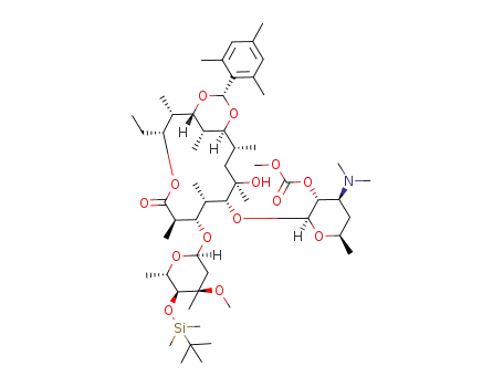 (9S)-3-O-(4-O-(tert-butyldimethylsilyl)-α-L-cladinosyl)-9-dihydro-5-O-(2-O-(methoxycarbonyl)-β-D-desosaminyl)-9,11-O-[(R)-2,4,6-trimethylbenzylidene]erythronolide B