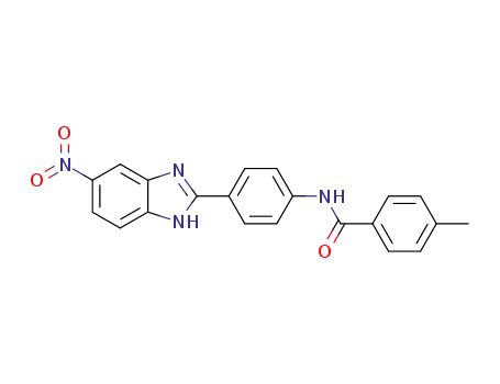 Molecular Structure of 1027202-86-3 (4-methyl-<i>N</i>-[4-(5-nitro-1<i>H</i>-benzoimidazol-2-yl)-phenyl]-benzamide)
