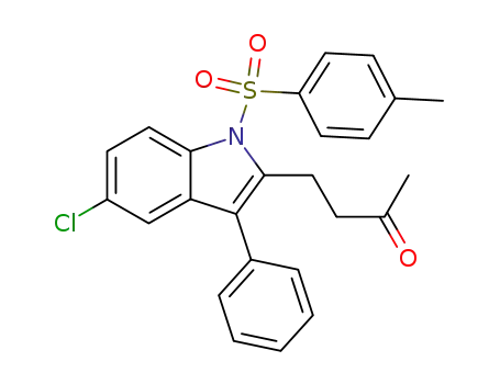 2-Butanone,
4-[5-chloro-1-[(4-methylphenyl)sulfonyl]-3-phenyl-1H-indol-2-yl]-