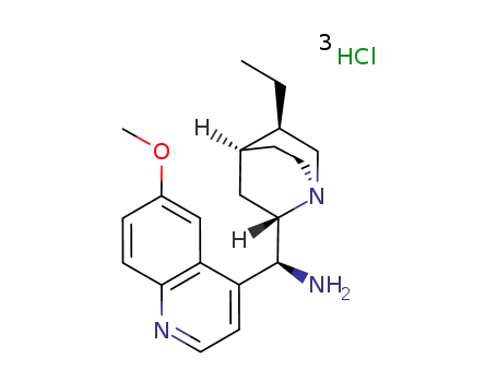 Molecular Structure of 931098-91-8 (9-Amino-(9-deoxy)epi-dihydroquinine trihydrochloride)