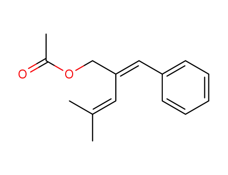 Acetic acid 4-methyl-2-[1-phenyl-meth-(E)-ylidene]-pent-3-enyl ester