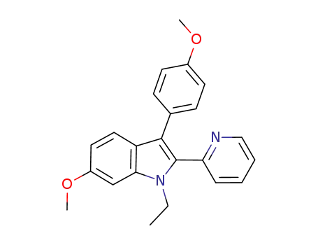 1H-Indole, 1-ethyl-6-methoxy-3-(4-methoxyphenyl)-2-(2-pyridinyl)-
