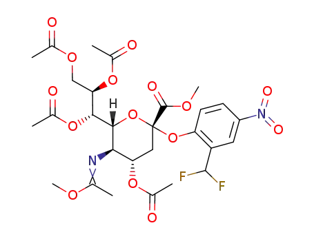 methyl [(2-difluoromethyl-4-nitrophenyl) 4,7,8,9-tetra-O-acetyl-5-(1-methoxyethylideneamino)-3,5-dideoxy-D-glycero-α-D-galacto-non-2-ulopyranosid]onate