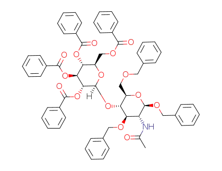 benzyl 2,3,4,6-tetra-O-benzoyl-β-D-glucopyranosyl-(1->4)-2-acetamido-3,6-di-O-benzyl-2-deoxy-β-D-glucopyranoside
