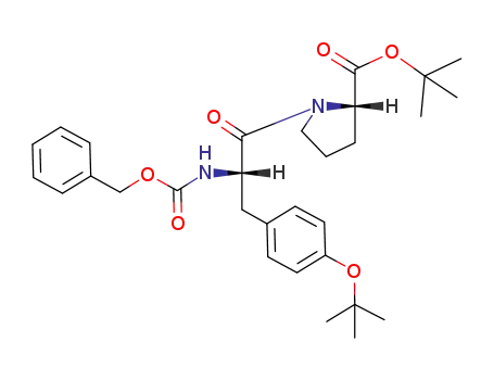 Molecular Structure of 61342-76-5 (L-Proline,
1-[O-(1,1-dimethylethyl)-N-[(phenylmethoxy)carbonyl]-L-tyrosyl]-,
1,1-dimethylethyl ester)