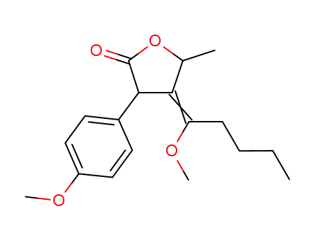 4-(1-methoxy-pentylidene)-3-(4-methoxy-phenyl)-5-methyl-3-dihydro-furan-2-one