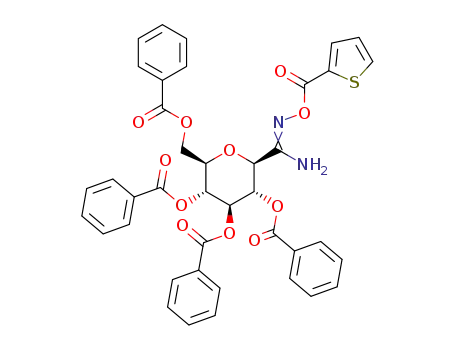 C-(2,3,4,6-tetra-O-benzoyl-β-D-glucopyranosyl)-O-(2-thienoyl)formamidoxime
