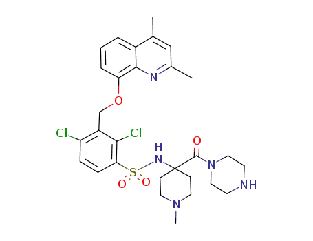 Benzenesulfonamide,
2,4-dichloro-3-[[(2,4-dimethyl-8-quinolinyl)oxy]methyl]-N-[1-methyl-4-(1-
piperazinylcarbonyl)-4-piperidinyl]-