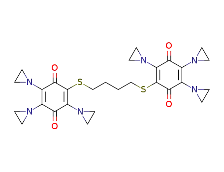 2,2'-[butane-1,4-diylbis(thio)]bis[3,5,6-tris(aziridin-1-yl)benzo-1,4-quinone]