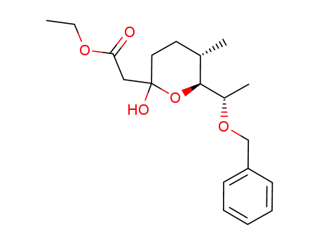 ethyl 2-((5S,6S)-6-((S)-1-(benzyloxy)ethyl)-2-hydroxy-5-methyltetrahydro-2Hpyran-2-yl)ethanoate