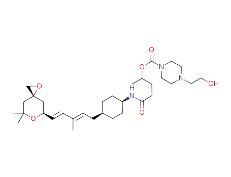 (S,Z)-5-((1R,4R)-4-((2E,4E)-5-((3R,5S)-7,7-dimethyl-1,6-dioxaspiro[2.5]octan-5-yl)-3-methylpenta-2,4-dienyl)cyclohexylamino)-5-oxopent-3-en-2-yl 4-(2-hydroxyethyl)piperazine-1-carboxylate