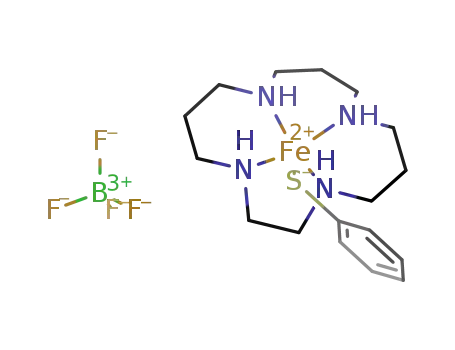 [Fe(II)(1,4,8,12-tetraazacyclopentadecane)(SC<sub>6</sub>H<sub>5</sub>)]BF<sub>4</sub>