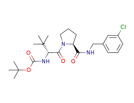 tert-butyl (R)-1-((S)-2-(3-chlorobenzylcarbamoyl)pyrrolidin-1-yl)-3,3-dimethyl-1-oxobutan-2-ylcarbamate