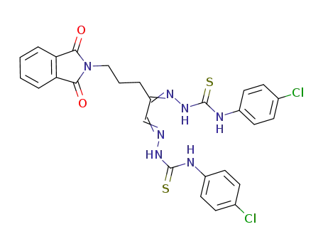 Molecular Structure of 1252573-64-0 (5-phthalimido-2-oxopentaldehyde bis[4-(4-chlorophenyl)-3-thiosemicarbazide])
